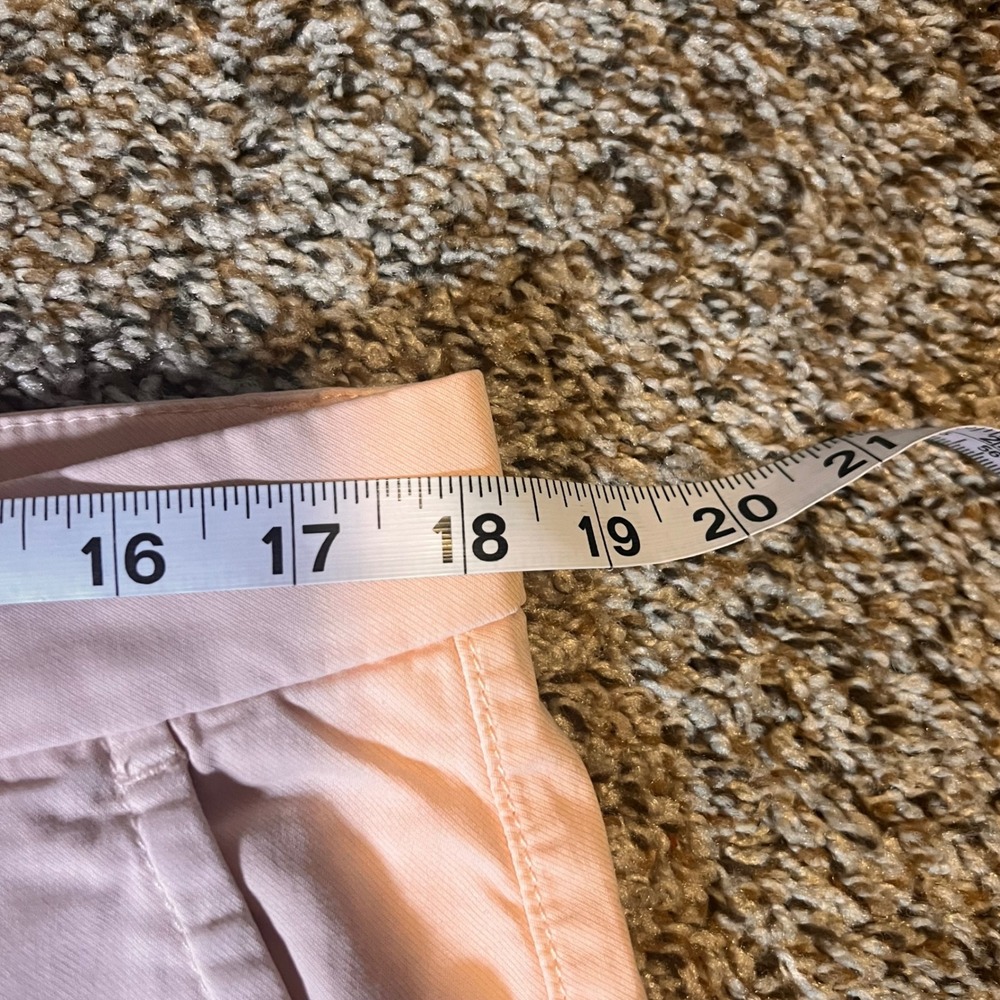 Caribbean Flat-Front Shorts Casual Chino Peach Size 36 - Picture 3 of 7